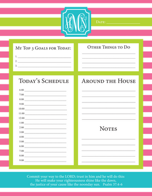 Daily Schedule Notepads-Notepad-The Write Choice