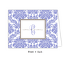 Damask Periwinkle Folded Note-Stationery-The Write Choice
