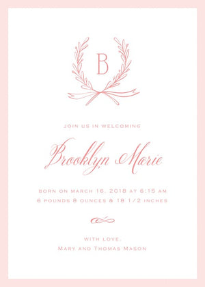 Girl Birth Announcements-Invitations-The Write Choice