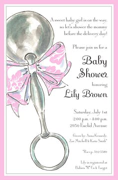 Baby Girl Shower Invitations-Invitations-The Write Choice