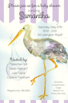 Baby Girl Shower Invitations-Invitations-The Write Choice