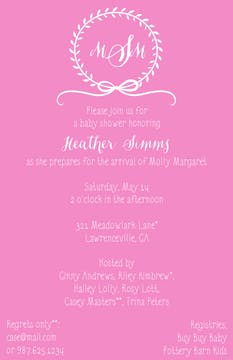 Baby Girl Shower Invitations-Invitations-The Write Choice