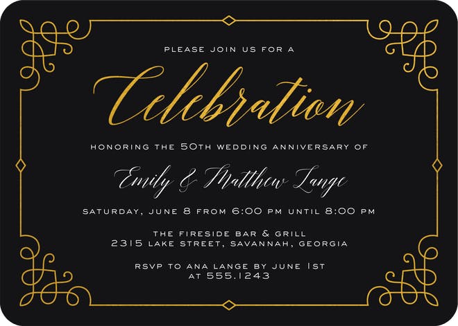 Anniversary Party Invitations – The Write Choice