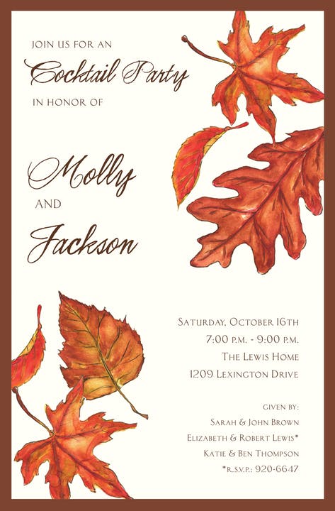 Fall Party Invitations-Invitations-The Write Choice