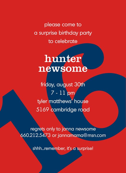 Tween to Sweet 16 Birthday Invitations-Stationery-The Write Choice