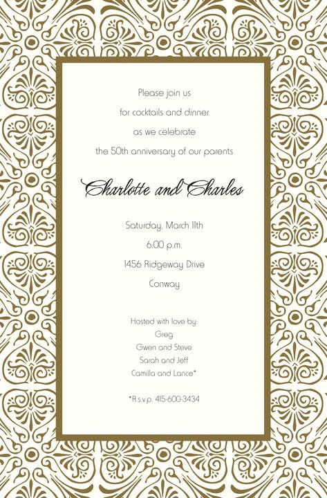 Anniversary Party Invitations-Invitations-The Write Choice