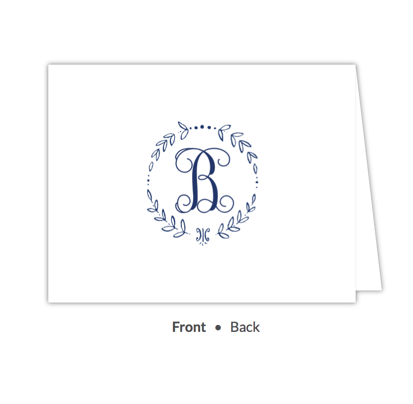 Classic White Folded Note-Stationery-The Write Choice
