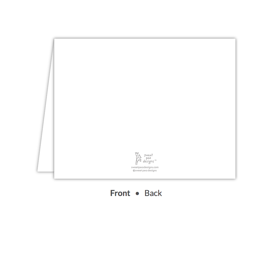 Classic White Folded Note-Stationery-The Write Choice