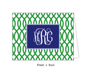 Garden Gate Green Folded Note-Stationery-The Write Choice