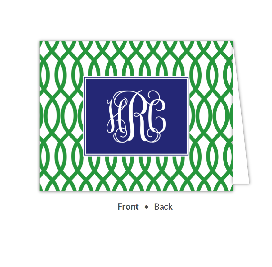 Garden Gate Green Folded Note-Stationery-The Write Choice